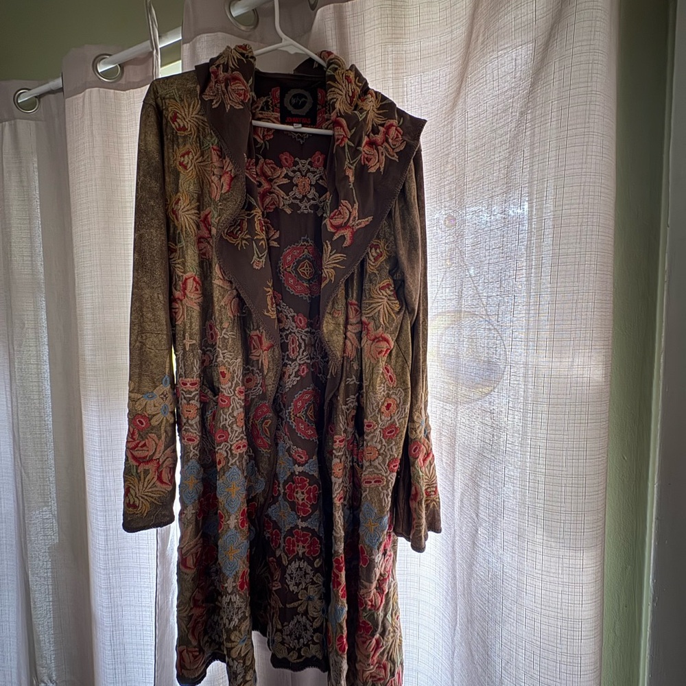 Johnny Was BIYA Multicolor Embroidered Jacket